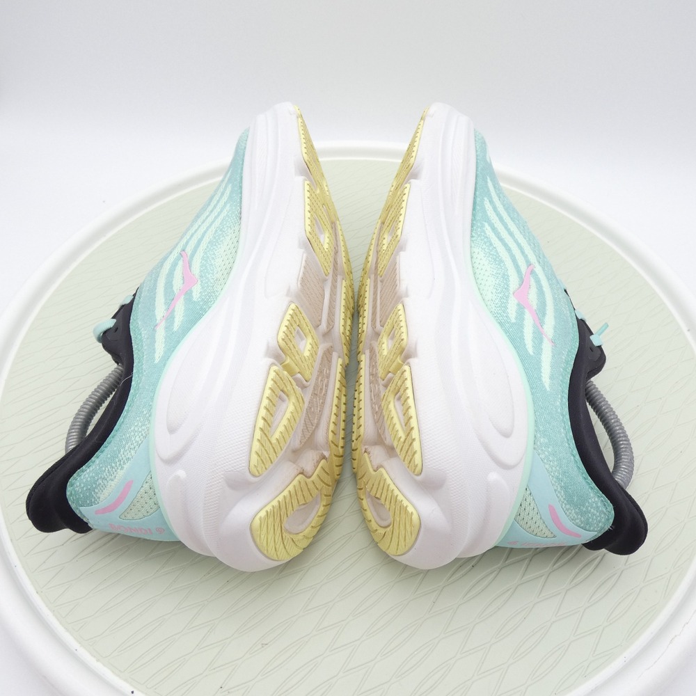 Hoka Bondi 9 Blue Glass Radiant Sun Running Shoes Womens 8.5B 1162012 BTF - Picture 6 of 10